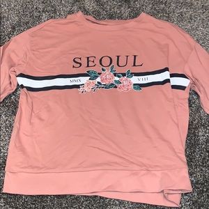 H&M pink long sleeve top